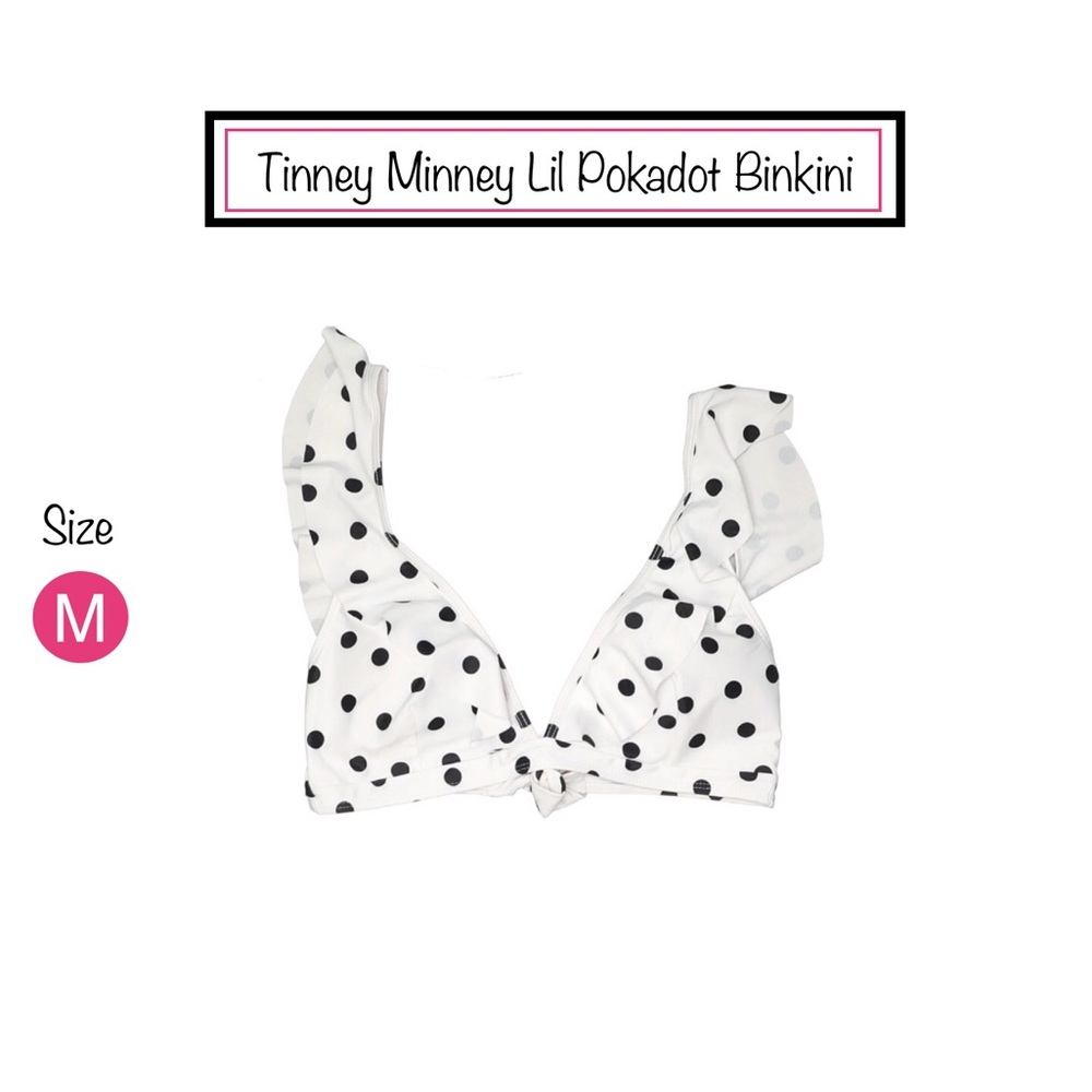 Polkadot Ruffle Bikini Top M